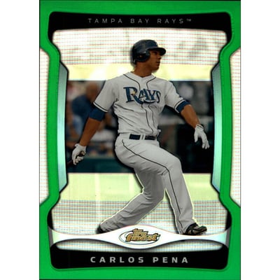 2009 Finest Refractors Green #23 Carlos Pena