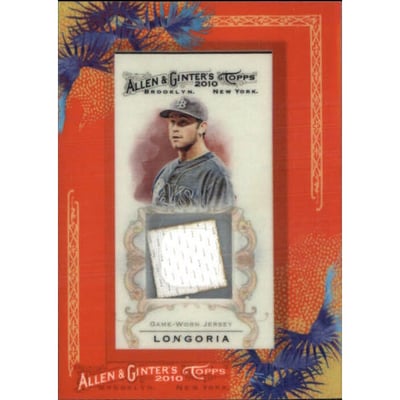 2010 Topps Allen and Ginter Relics #EL Evan Longoria