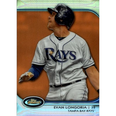 2012 Finest Orange Refractors #26 Evan Longoria