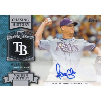 2013 Topps Chasing History Autographs #AC Alex Cobb S2
