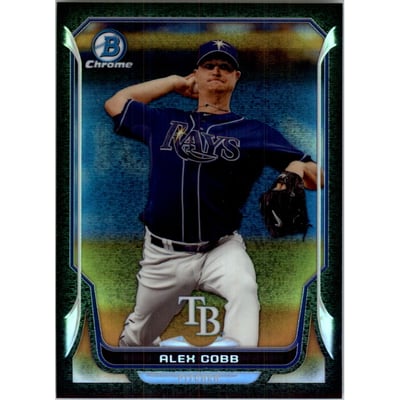 2014 Bowman Chrome Black Static Refractors #105 Alex Cobb