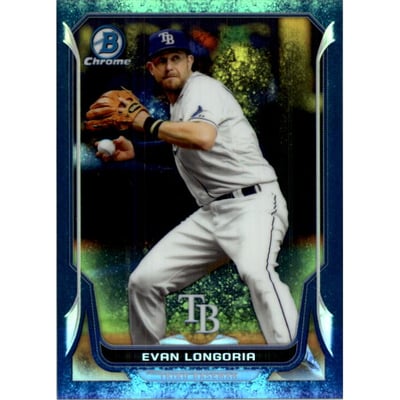 2014 Bowman Chrome Bubble Refractors #53 Evan Longoria
