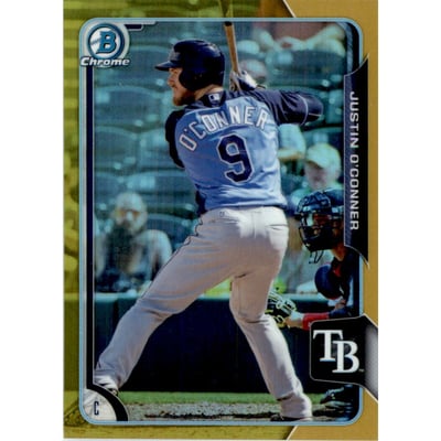 2015 Bowman Chrome Prospects Gold Refractors #BCP193 Justin O'Conner