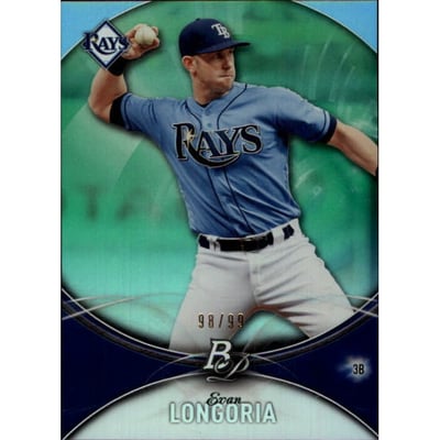 2016 Bowman Platinum Green #14 Evan Longoria