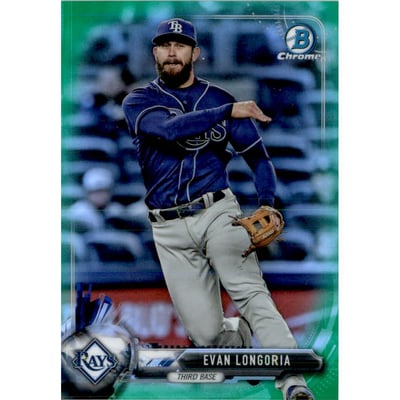 2017 Bowman Chrome Green Refractors #73 Evan Longoria