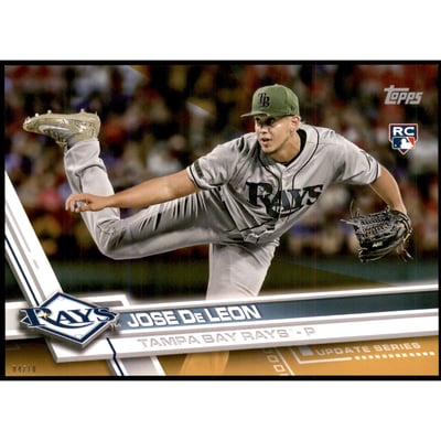 2017 Topps Update 5x7 Gold #US186 Jose De Leon