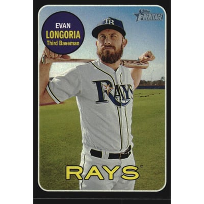 2018 Topps Heritage Black Border #397 Evan Longoria