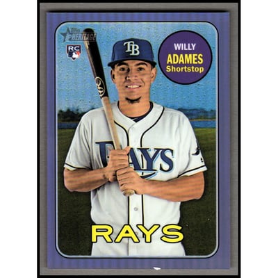 2018 Topps Heritage Chrome Purple Refractors #THC643 Willy Adames
