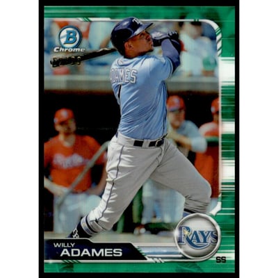 2019 Bowman Chrome Green Refractors #79 Willy Adames