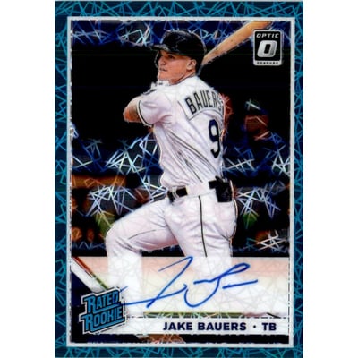2019 Donruss Optic Rated Rookies Signatures Teal Velocity #19 Jake Bauers /35