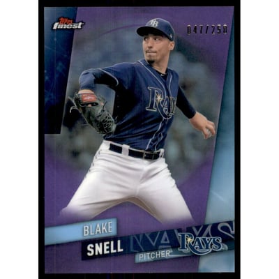 2019 Finest Purple Refractors #36 Blake Snell