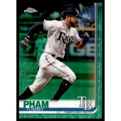 2019 Topps Chrome Green Refractors #45 Tommy Pham