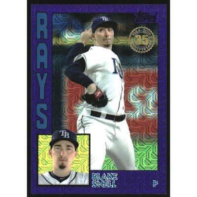 2019 Topps Update '84 Topps Silver Pack Chrome Purple Refractors #T84U43 Blake Snell