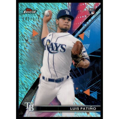 2021 Finest Aqua Shimmer Refractors #79 Luis Patino