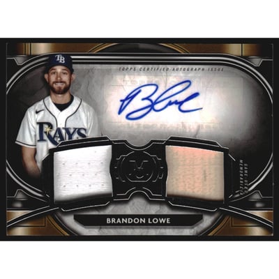 2021 Topps Museum Collection Signature Swatches Dual Relic Autographs #SPDRABL Brandon Lowe/271