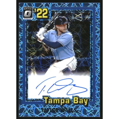 2022 Donruss Optic Retro '81 Signatures Carolina Blue Velocity #8 Taylor Walls/50