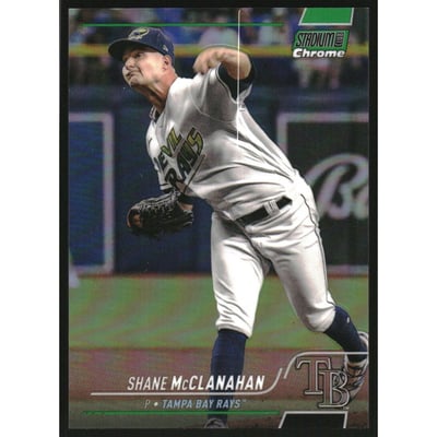 2022 Stadium Club Chrome Green Refractors #80 Shane McClanahan