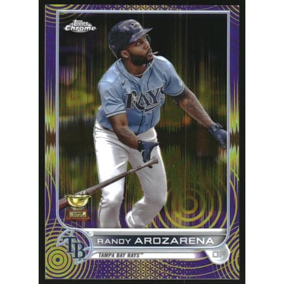 2022 Topps Chrome Sonic Purple Yellow Sonic Refractors #161 Randy Arozarena