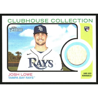 2022 Topps Heritage Clubhouse Collection Relics #CCRJL Josh Lowe HN