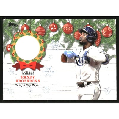 2022 Topps Holiday Relics Metallic Blue #WRCRA Randy Arozarena