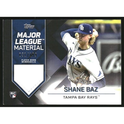 2022 Topps Major League Materials Black #MLMSB Shane Baz S2