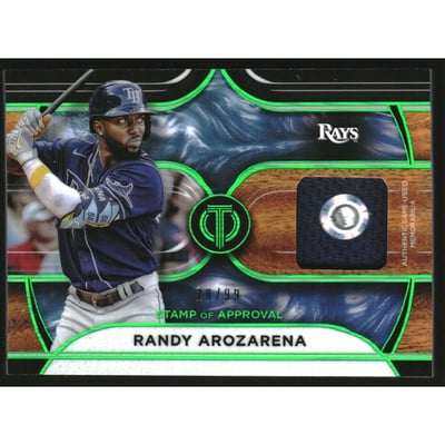 2022 Topps Tribute Stamp of Approval Relics Green #SOARA Randy Arozarena