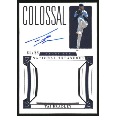 2023 Panini National Treasures Colossal Material Signatures #1 Taj Bradley