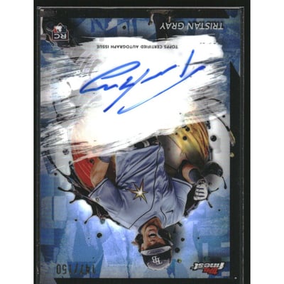 2024 Finest Autographs Blue Refractors #FATGR Tristan Gray