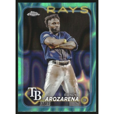 2024 Topps Chrome Aqua Lava Refractors #153 Randy Arozarena