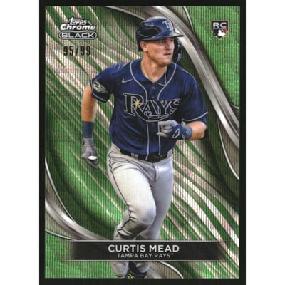 2024 Topps Chrome Black Green Wave Refractors #27 Curtis Mead