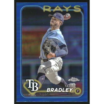 2024 Topps Chrome Blue Refractors #83 Taj Bradley
