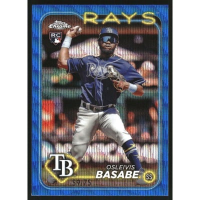 2024 Topps Chrome Blue Wave Refractors #41 Osleivis Basabe