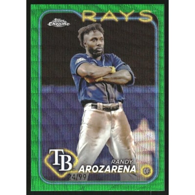 2024 Topps Chrome Green Wave Refractors #153 Randy Arozarena