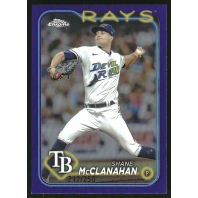 2024 Topps Chrome Purple Refractors #135 Shane McClanahan