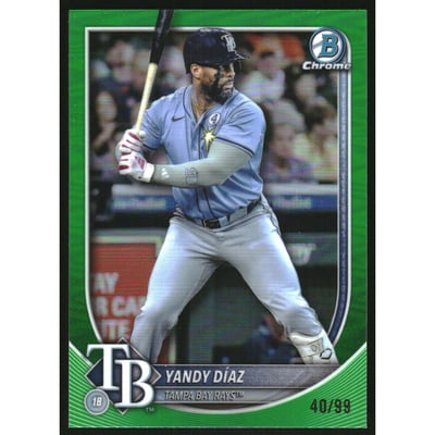 2025 Bowman Chrome Green Refractors #43 Yandy Diaz