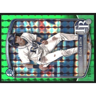 2025 Bowman Chrome Prospects Green Geometric Refractors #BCP81 Aidan Smith