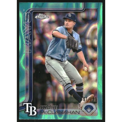 2025 Topps Chrome Aqua Lava Refractors #298 Shane McClanahan