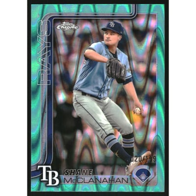 2025 Topps Chrome Aqua RayWave Refractors #298 Shane McClanahan