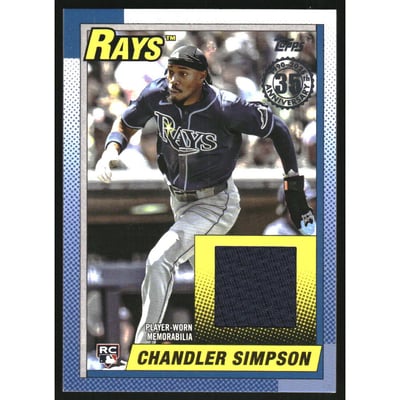2025 Topps Update '90 Topps Relics #90RUCSI Chandler Simpson