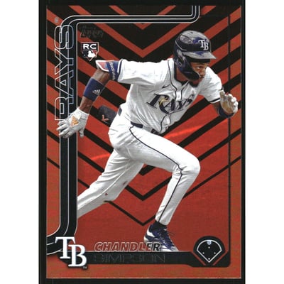 2025 Topps Update Halloween Orange and Black Foil #US277 Chandler Simpson