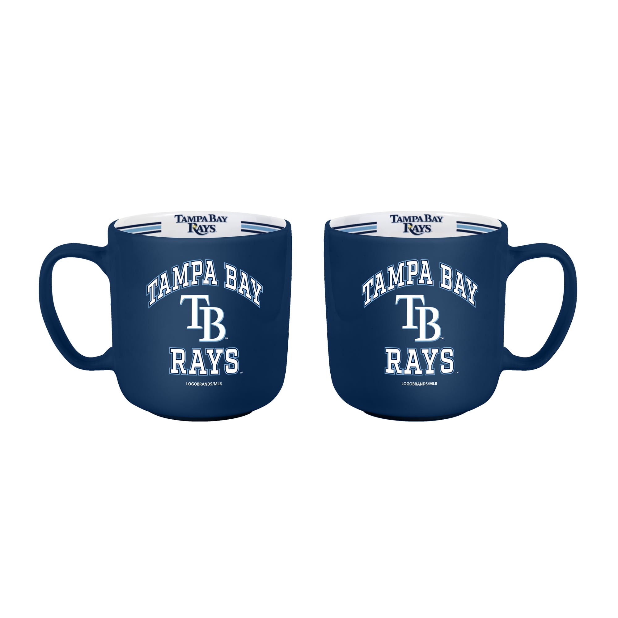 Logo Brands Tampa Bay Rays Two-Piece 15oz. Stripe Mug Set