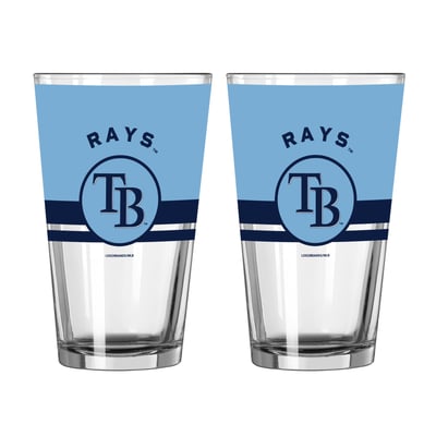 Tampa Bay Rays Logo Brands Two-Piece 16oz. Horizon Pint Glass Set
