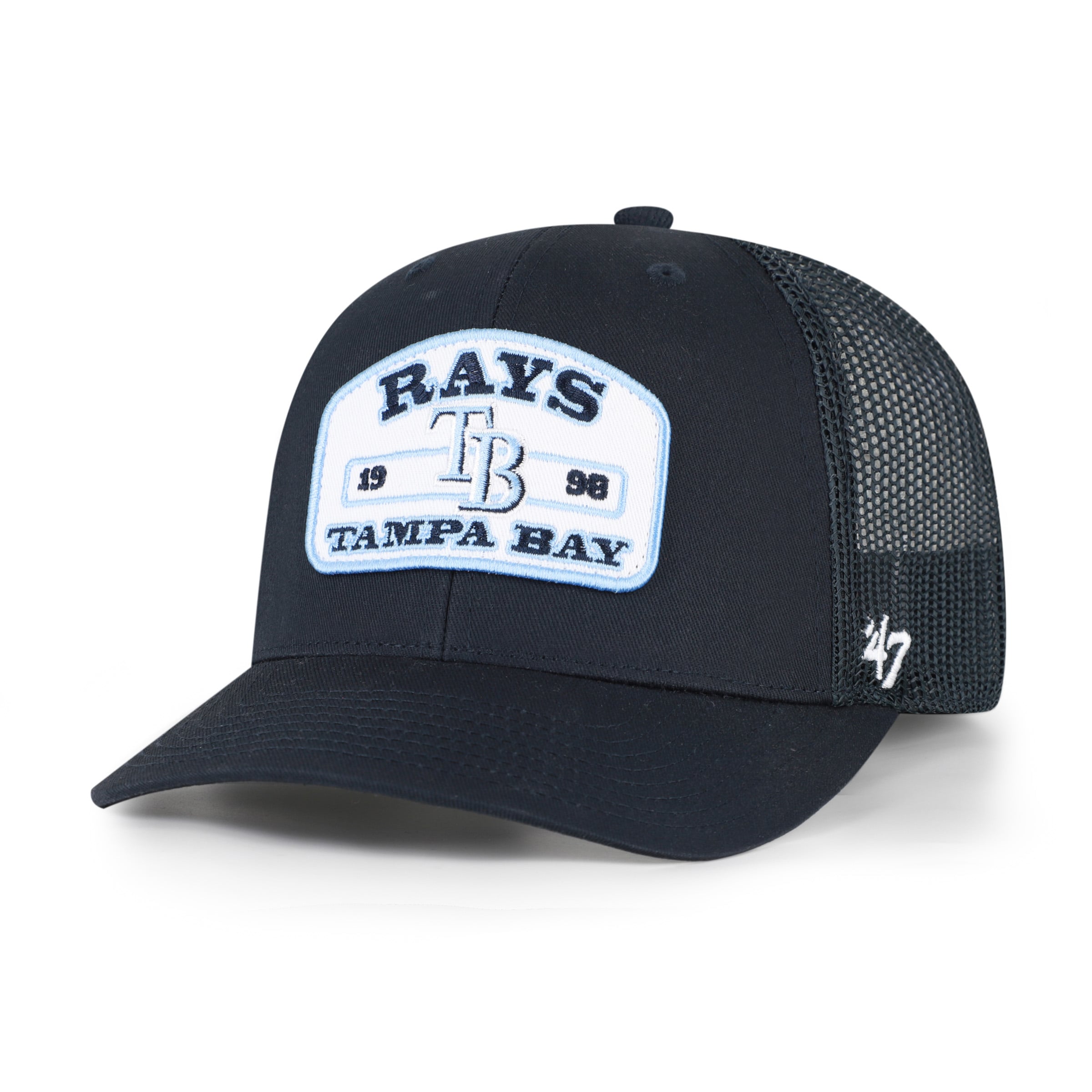 Men's '47 Navy Tampa Bay Rays Roadway Trucker Snapback Hat