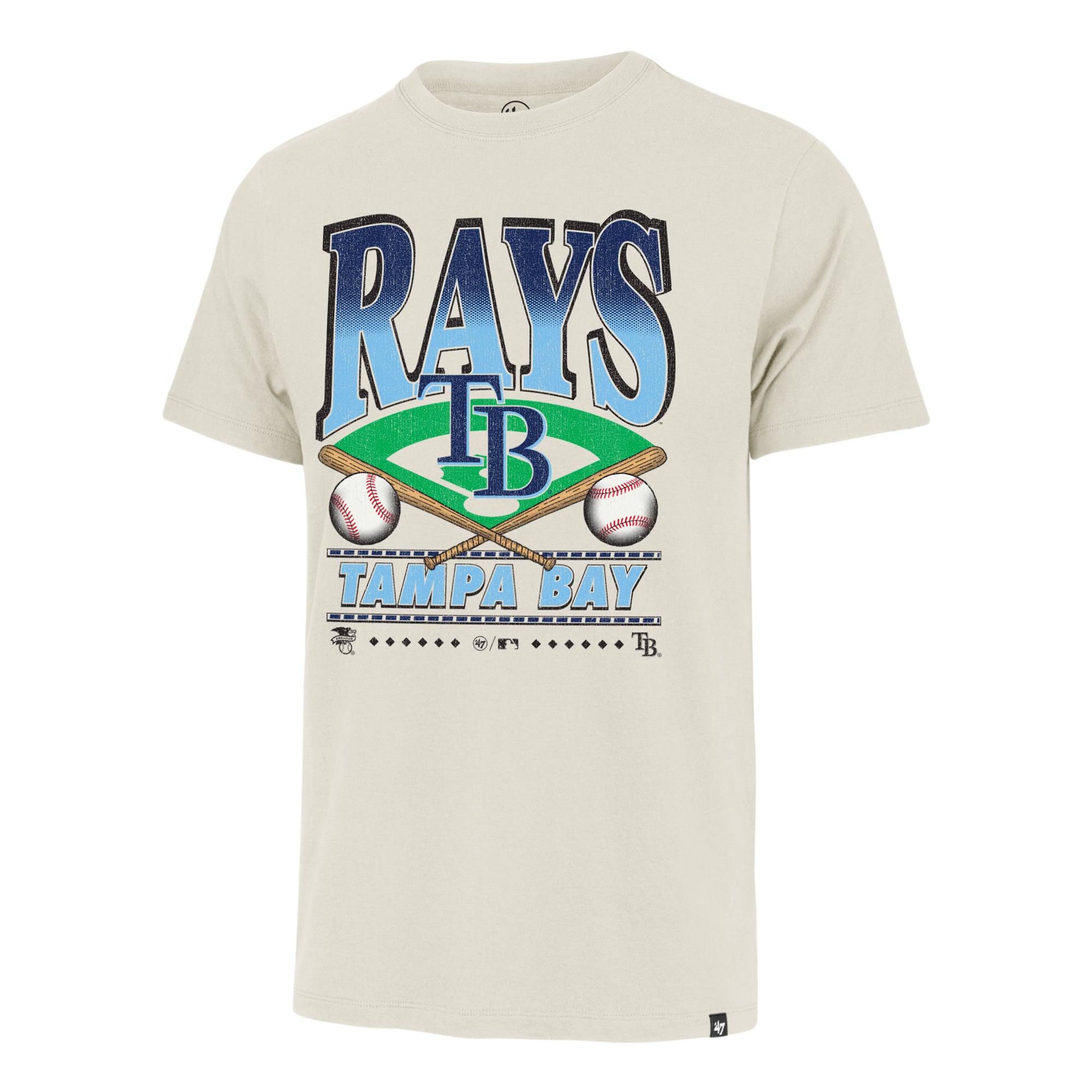 T-shirt homme '47 Tan Tampa Bay Rays Straight Shot Two Franklin