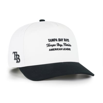 Tampa Bay Rays '47 Contemporary Two-Tone Hitch Adjustable Hat - White/Black