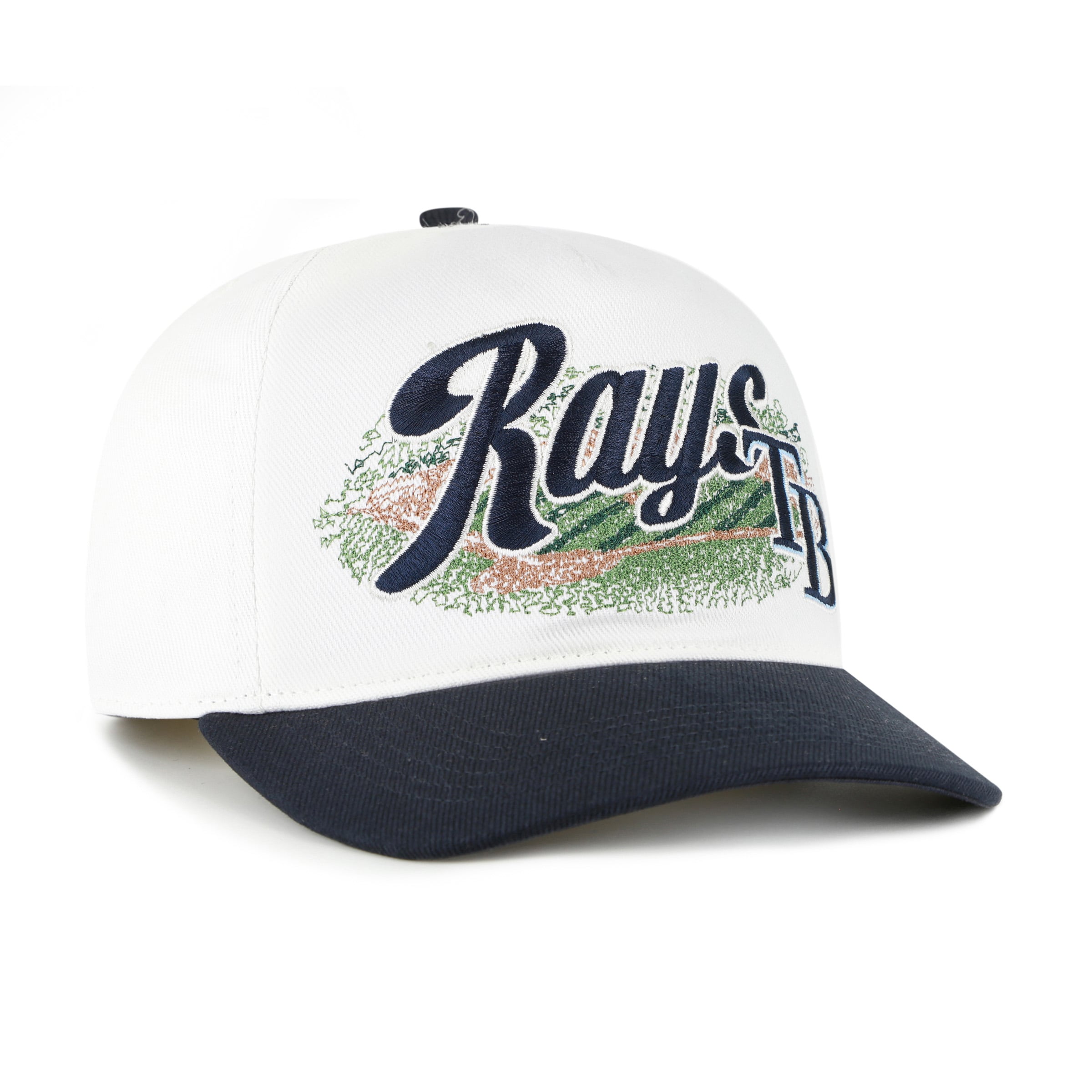 Men's '47 White/Navy Tampa Bay Rays Enfield Hitch Adjustable Hat