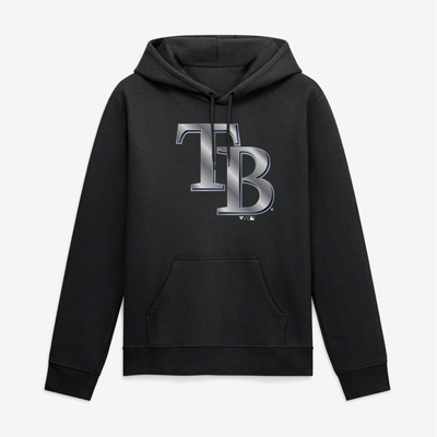 Tampa Bay Rays Big & Tall Metallic Mascot Hoodie - Black