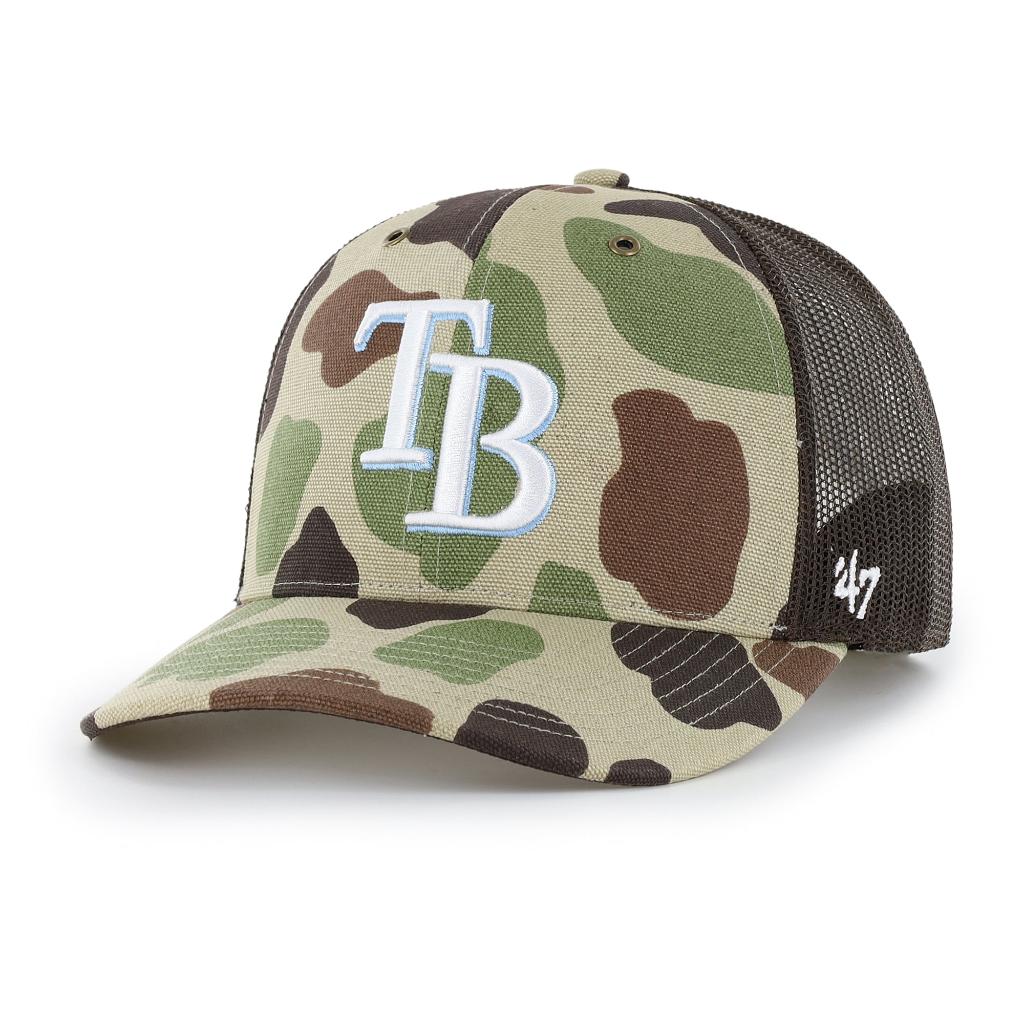 Casquette trucker ajustable Carhartt x '47 Camo Tampa Bay Rays Duck pour homme
