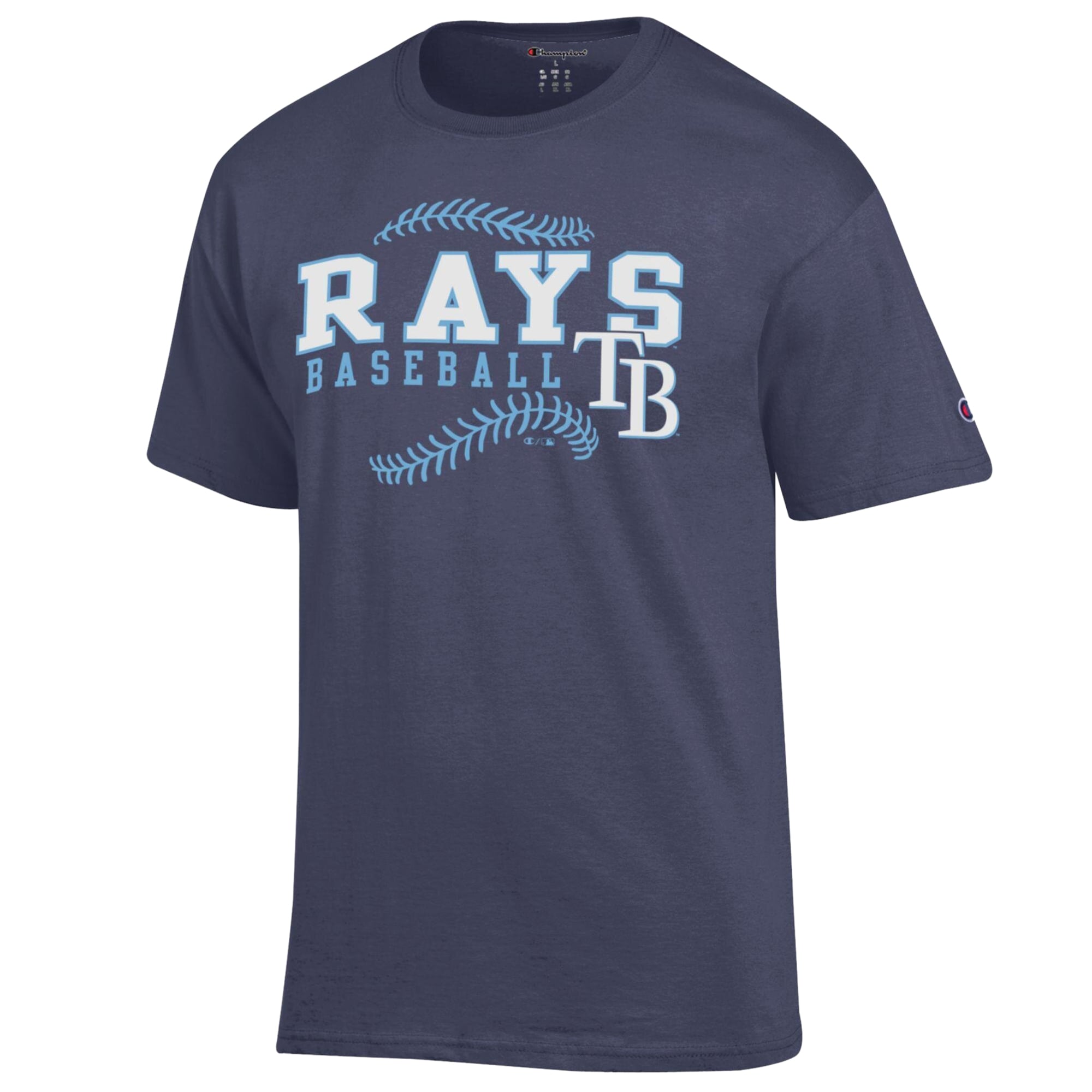 Men's Champion Navy Tampa Bay Rays Baseball T-Shirt
