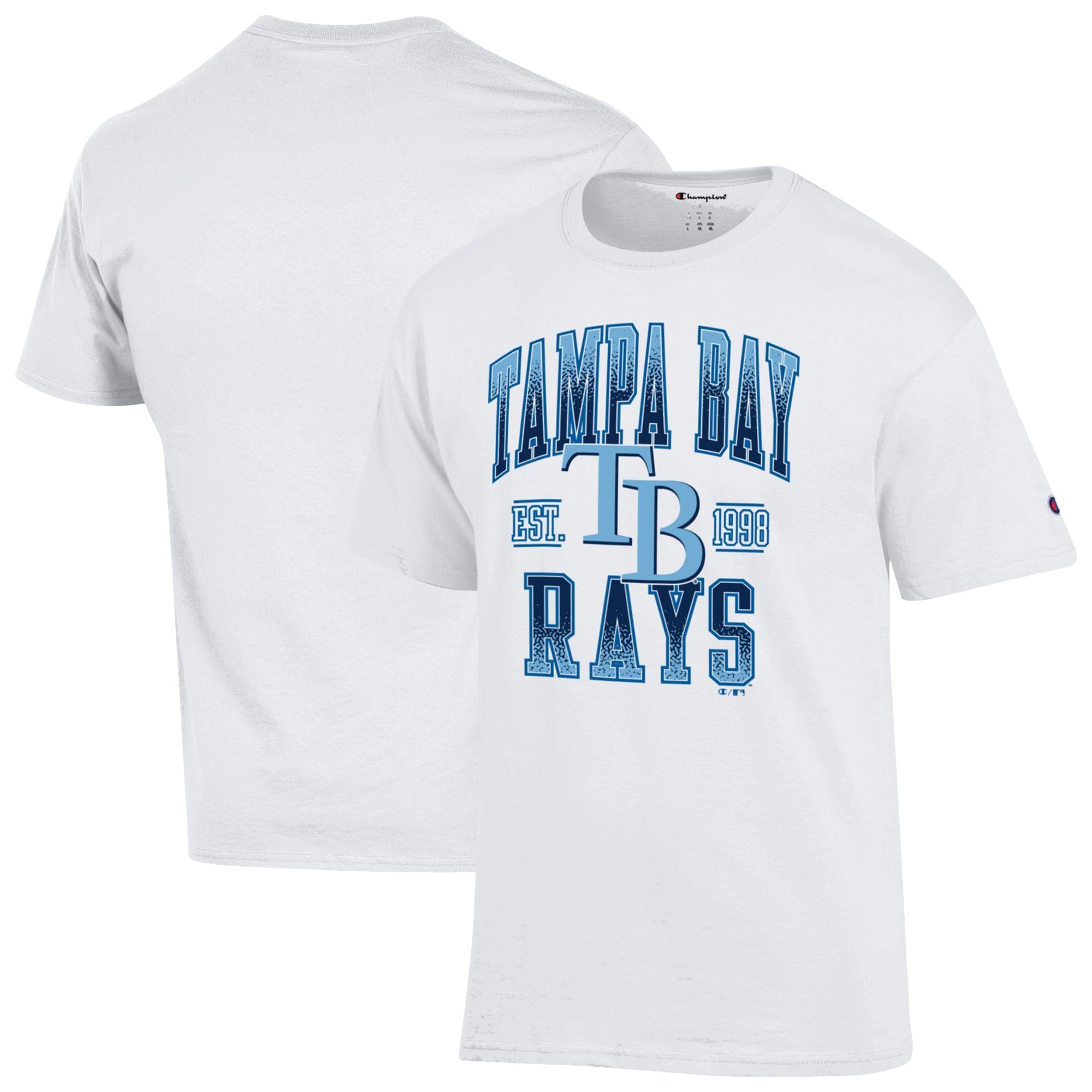 Men's Champion White Tampa Bay Rays Team Name T-Shirt